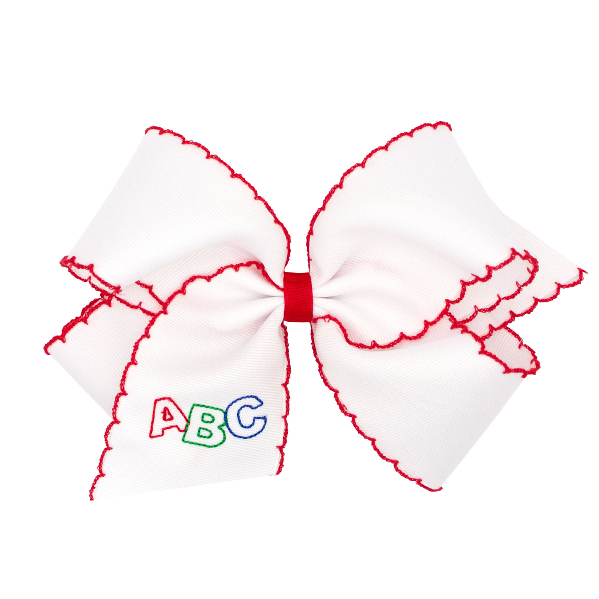 Shop our online store for Pearl Pink/White Grosgrain Moonstitch Bows with  Streamers Wee Ones you will love at great low costs